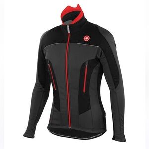 Castelli Men's Bike Black and Gray Jacket and two accessories